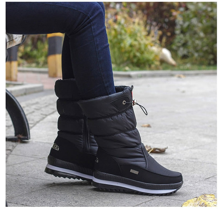 Warme winterlaarzen met stijlvol design – Dames