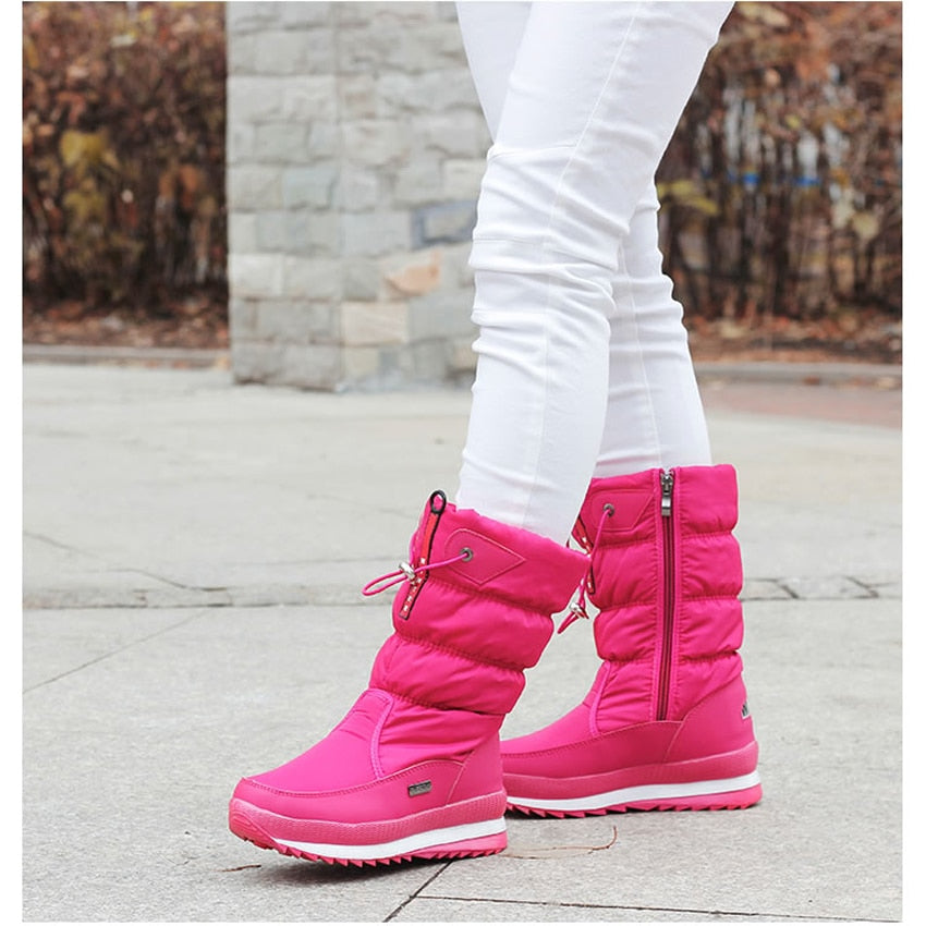 Warme winterlaarzen met stijlvol design – Dames