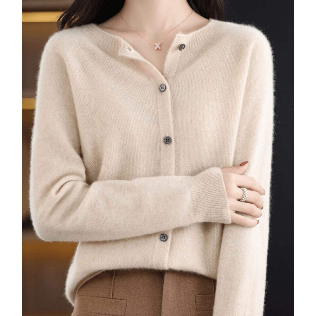 Zachte gebreide cardigan met knoopsluiting – Dames