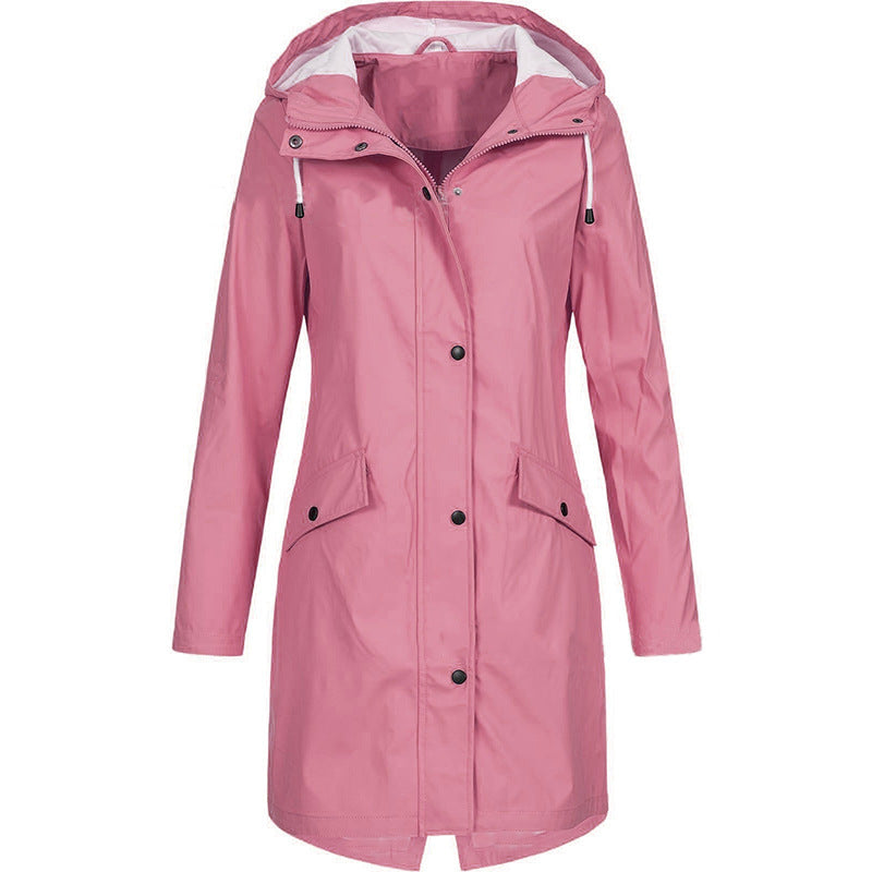 Stijlvolle regen trenchcoat voor de herfst met elegante pasvorm – Dames