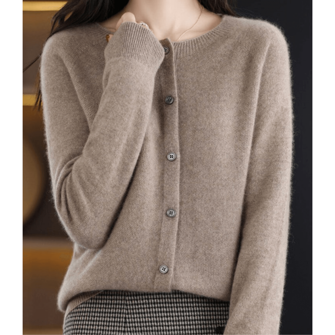 Zachte gebreide cardigan met knoopsluiting – Dames