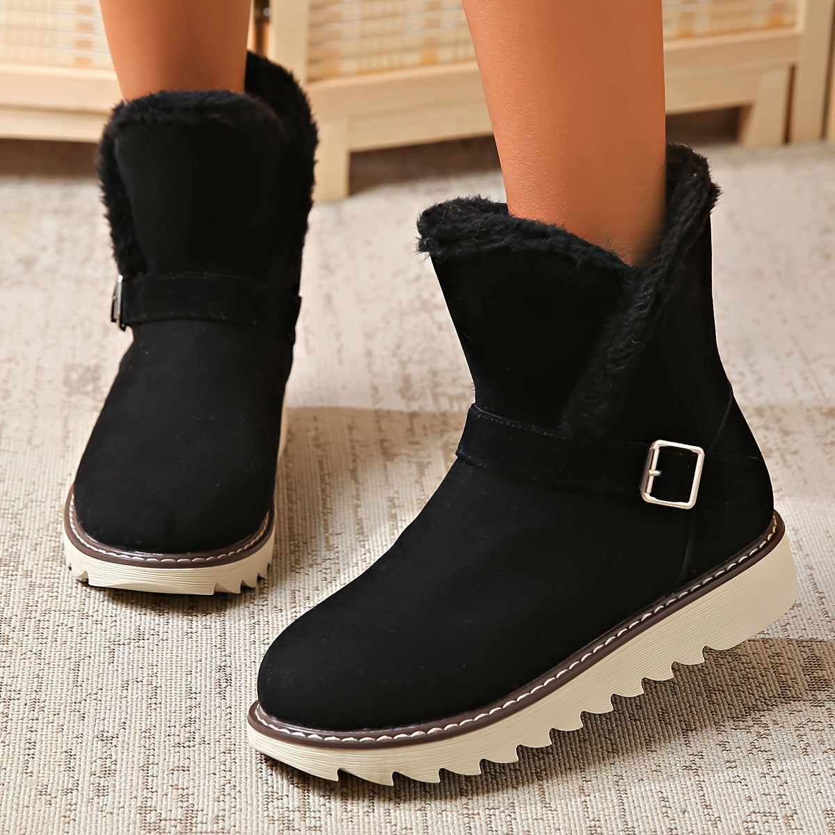 Comfortabele sneeuwlaarzen met warme voering en stevige zool – Dames