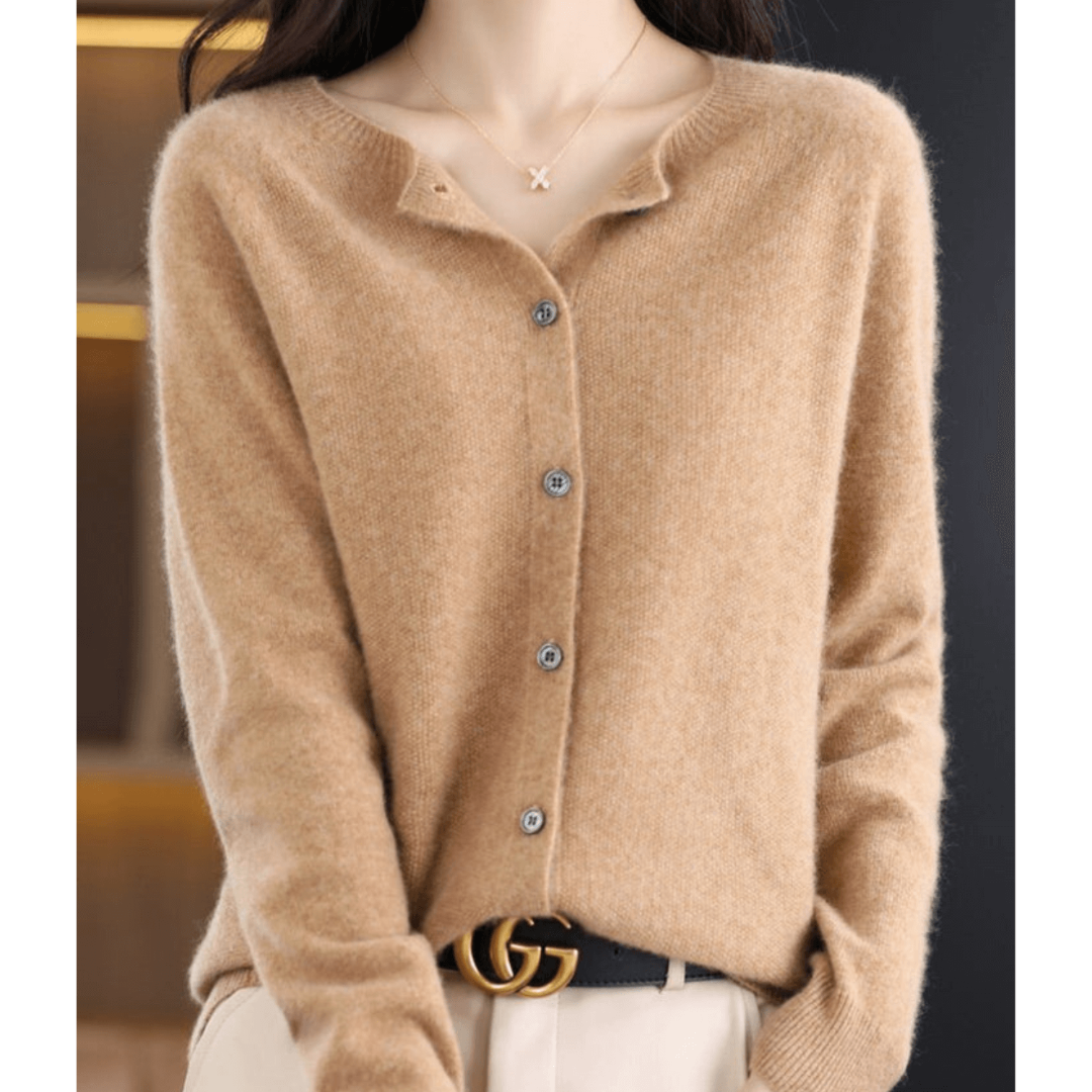 Zachte gebreide cardigan met knoopsluiting – Dames