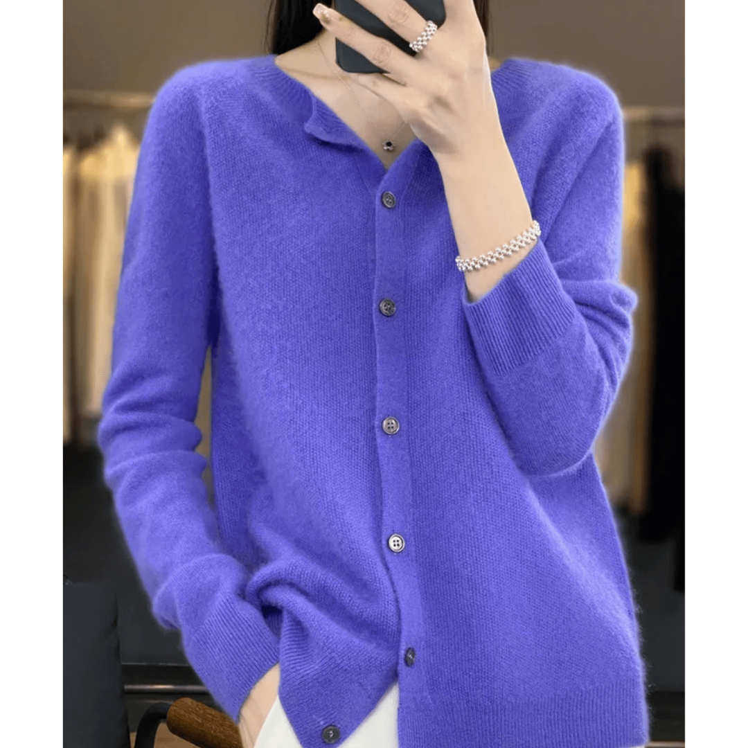 Zachte gebreide cardigan met knoopsluiting – Dames
