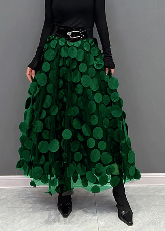 Elegante rok met ronde pailletten van zachte stof – Dames