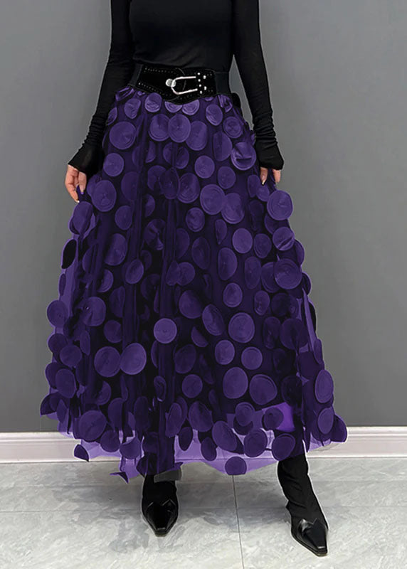 Elegante rok met ronde pailletten van zachte stof – Dames