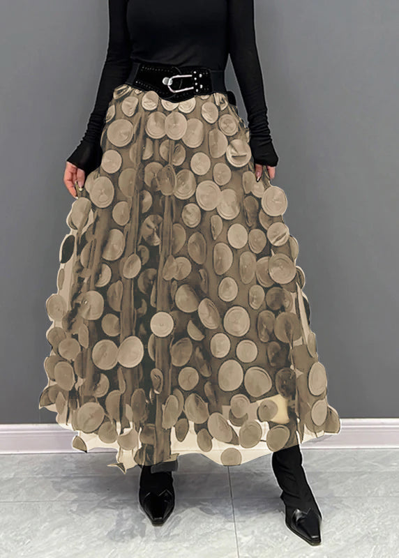 Elegante rok met ronde pailletten van zachte stof – Dames
