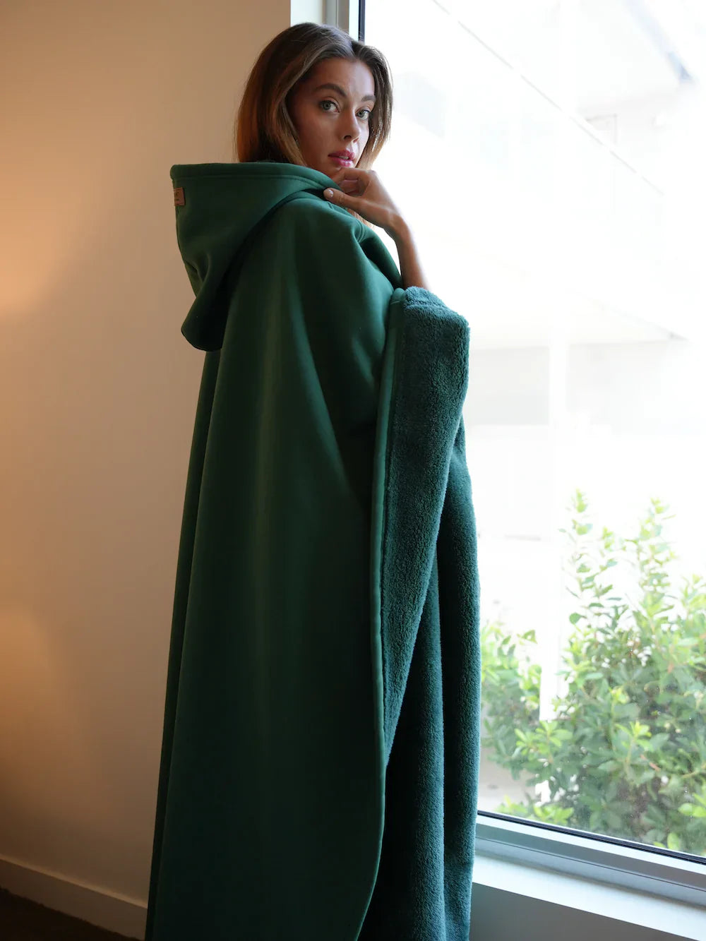 Wijde hoodie blanket van zachte fleece voor ultiem comfort – Dames