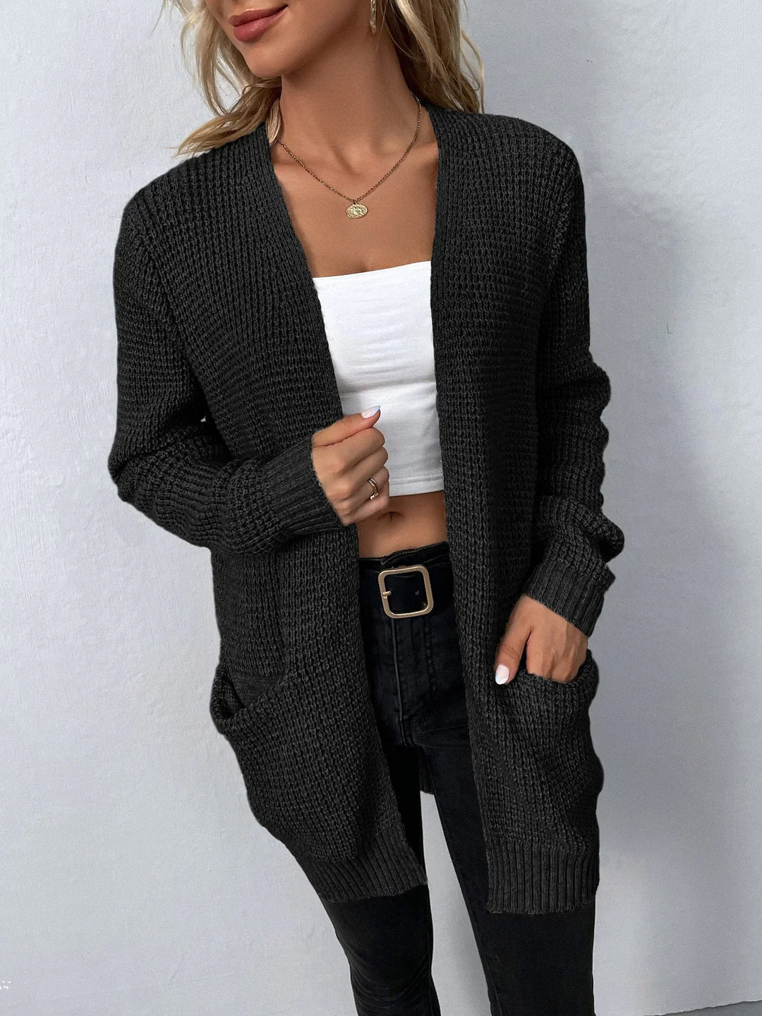 Lange cardigan met tijdloze elegantie – Dames