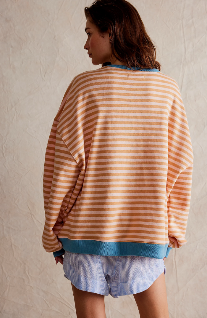 Comfortabele herfst pullover met casual streepdesign – Dames