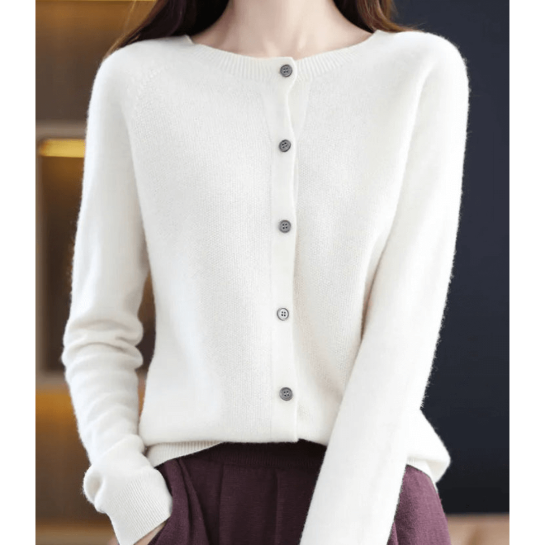 Zachte gebreide cardigan met knoopsluiting – Dames