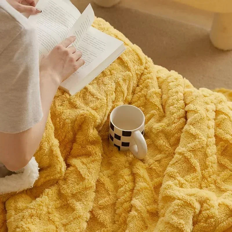 Lamswollen winterdeken met dikke voering voor ultieme warmte – Dames