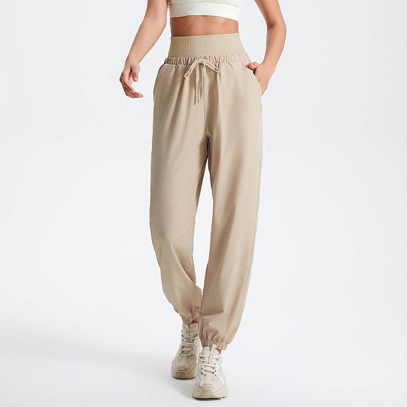 Comfortabele joggingbroek voor de herfst met hoge taille en steekzakken – Dames