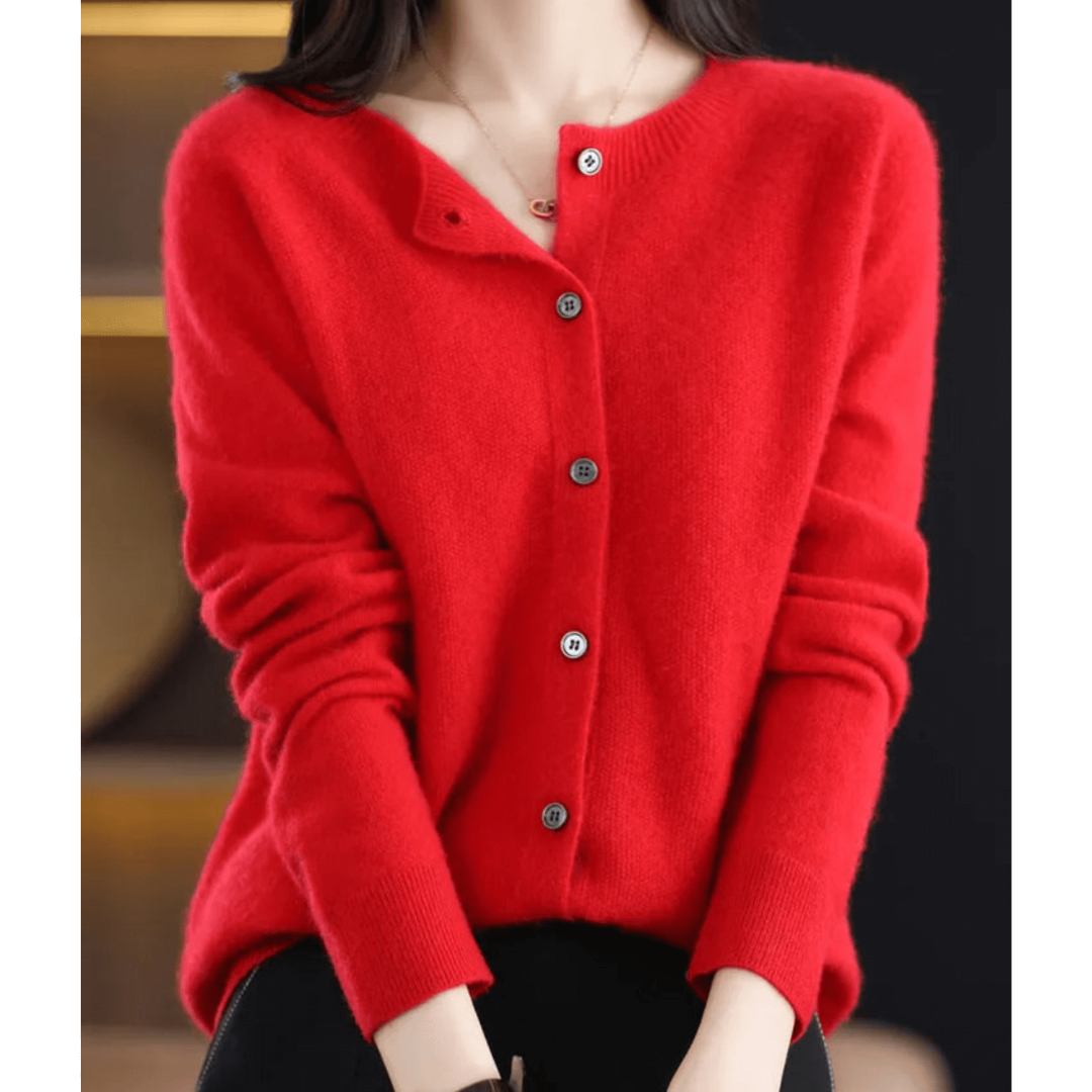 Zachte gebreide cardigan met knoopsluiting – Dames