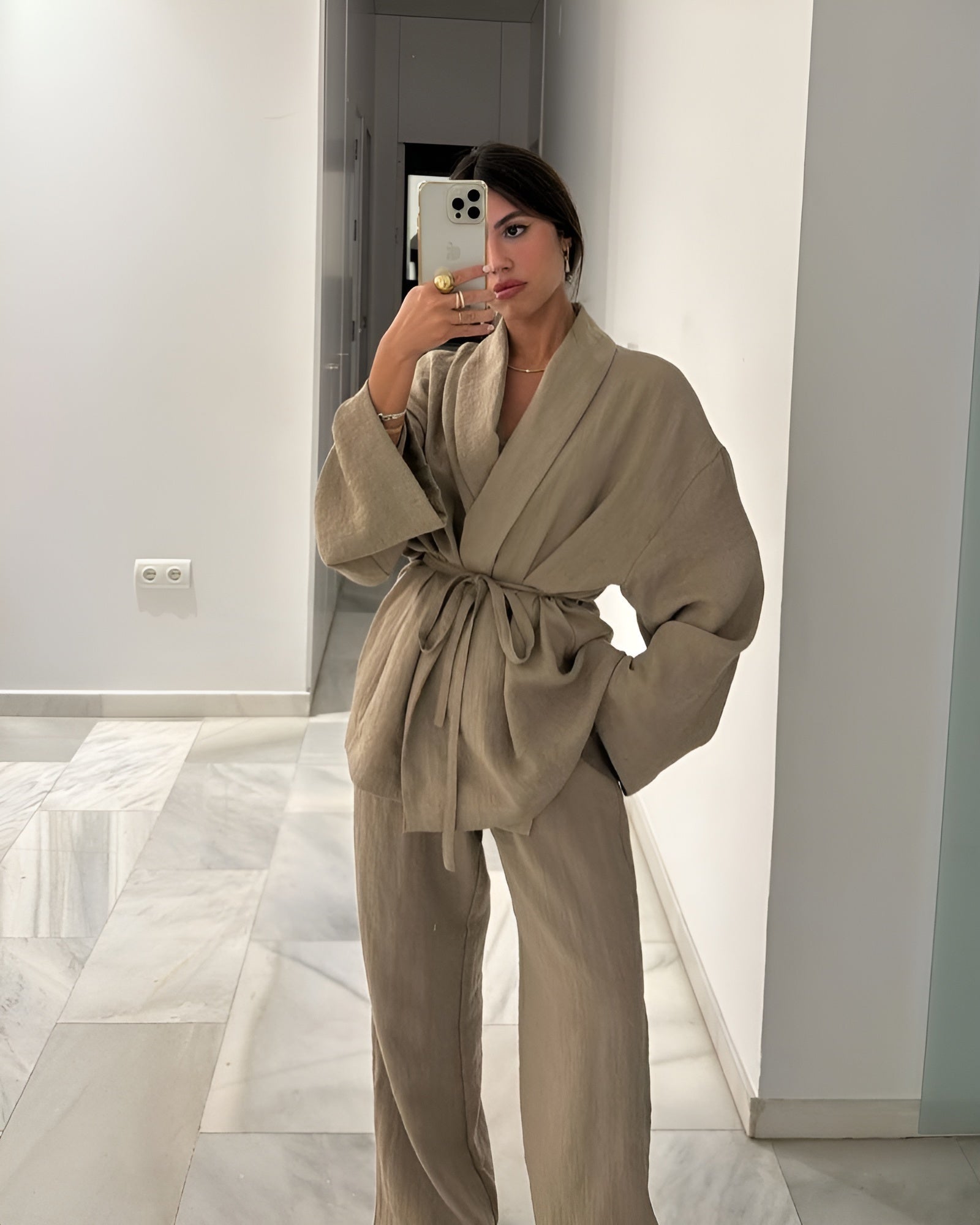 Merel | Elegante Linnen Set Voor Dames