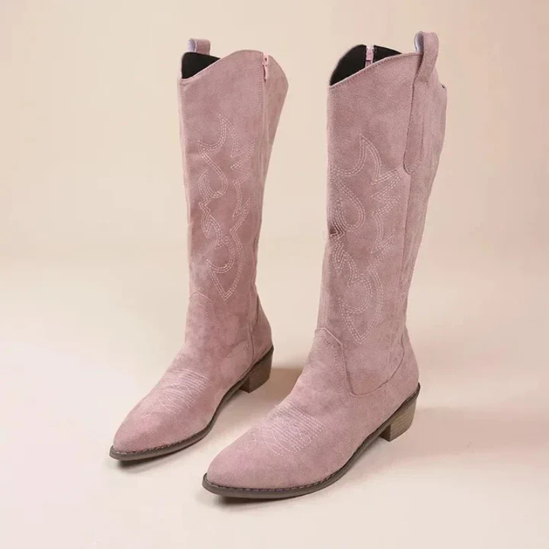 Hoge cowboylaarzen met elegante stiksels – Dames