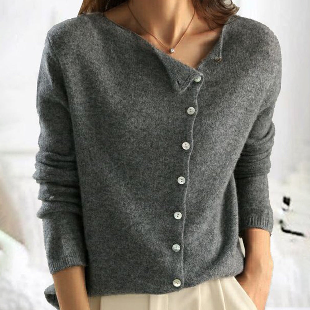 Klassieke cardigan met knoopsluiting – Dames