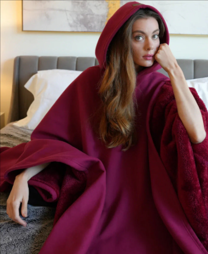Wijde hoodie blanket van zachte fleece voor ultiem comfort – Dames