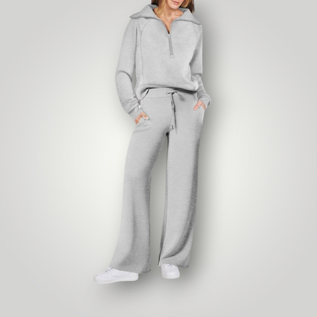 Comfortabele loungewear herfst set met minimalistisch ontwerp – Dames