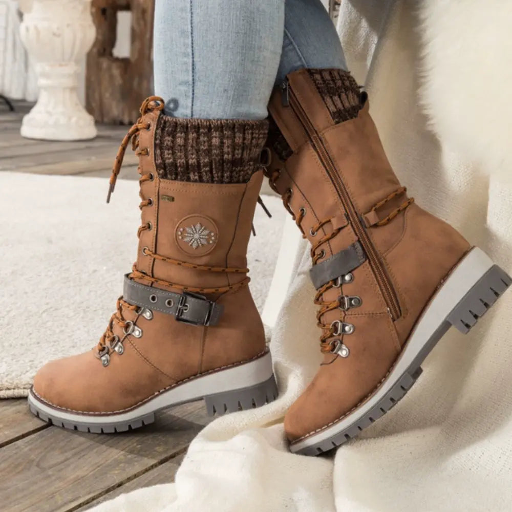 Comfortabele orthopedische outdoor laarzen met stevige gripzool – Dames