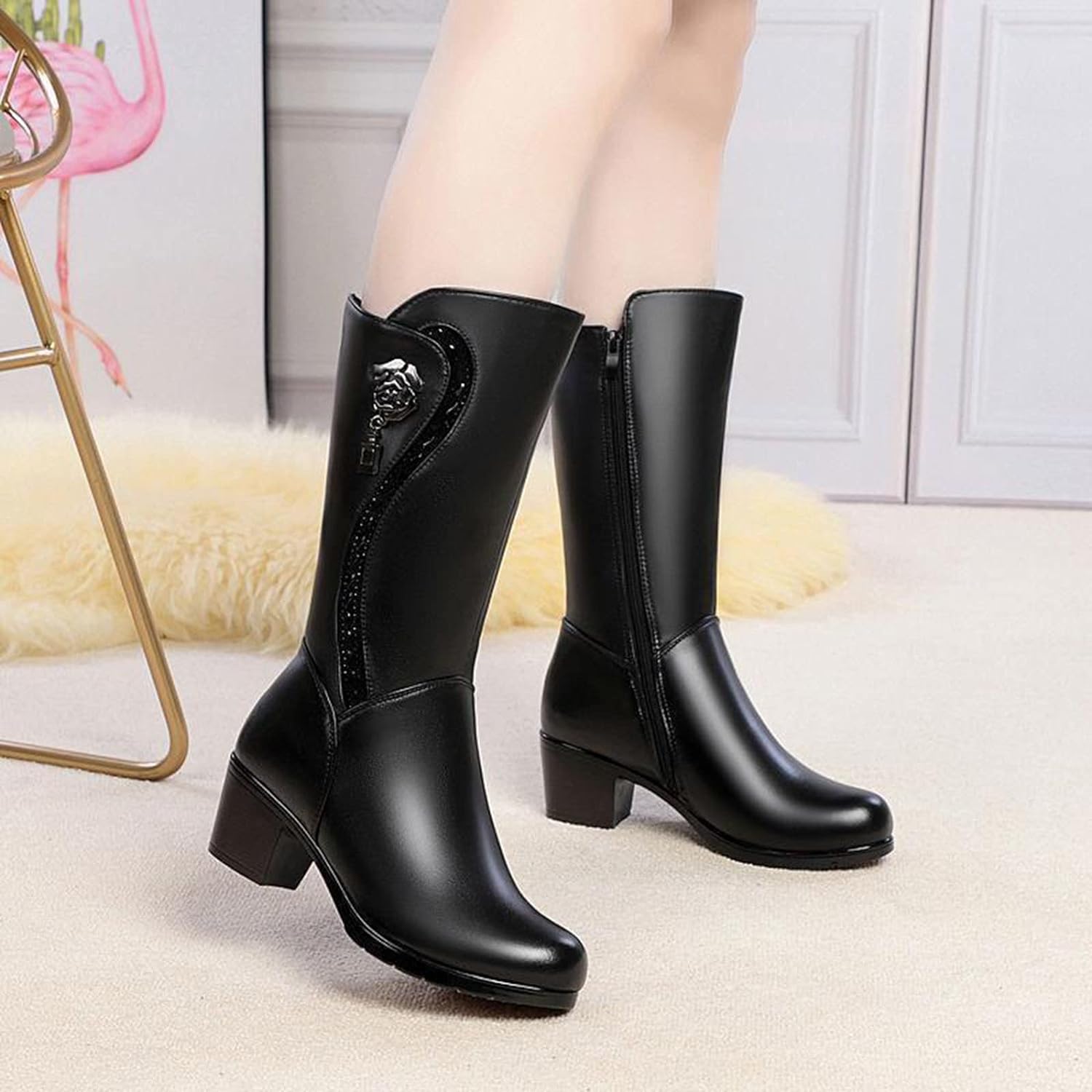Comfortabele winterlaarzen met fleecevoering en antislipzool – Dames