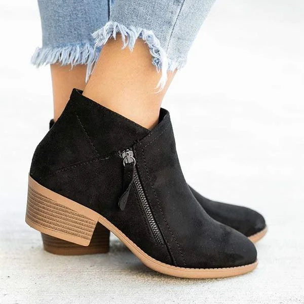 Orthopedische leren laarzen met voetboogondersteuning voor herfst en winter – Dames