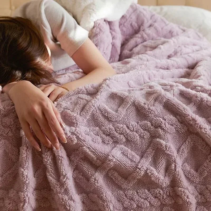 Lamswollen winterdeken met dikke voering voor ultieme warmte – Dames