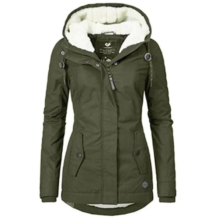 Lange winterjas met tijdloze elegante pasvorm – Dames