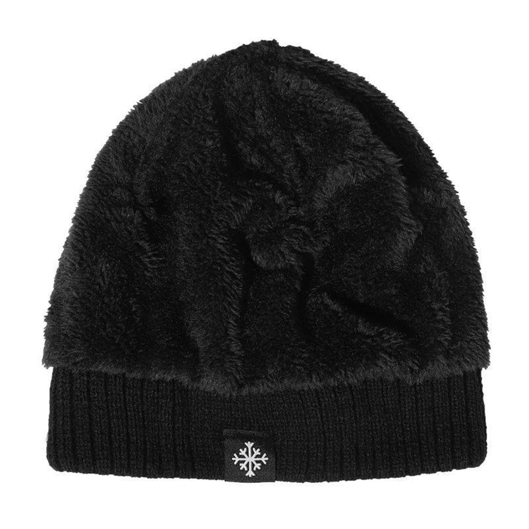 Warme gebreide wintermuts met zachte fleece voering – Dames