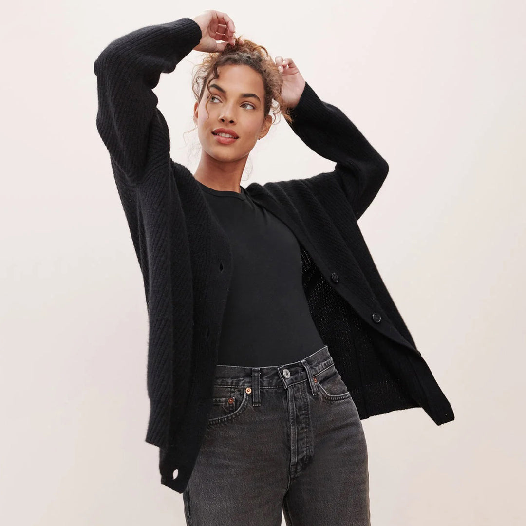 Oversized cocoon vest van zacht stof voor de herfst – Dames