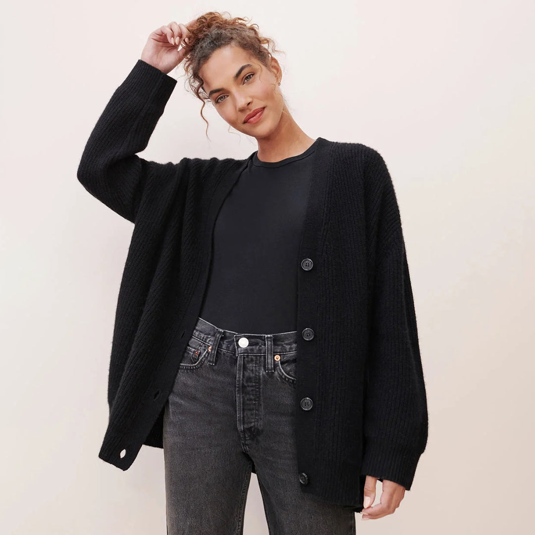 Oversized cocoon vest van zacht stof voor de herfst – Dames