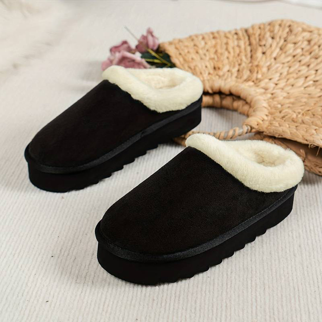 Warme wollen sloffen met zachte voering – Dames