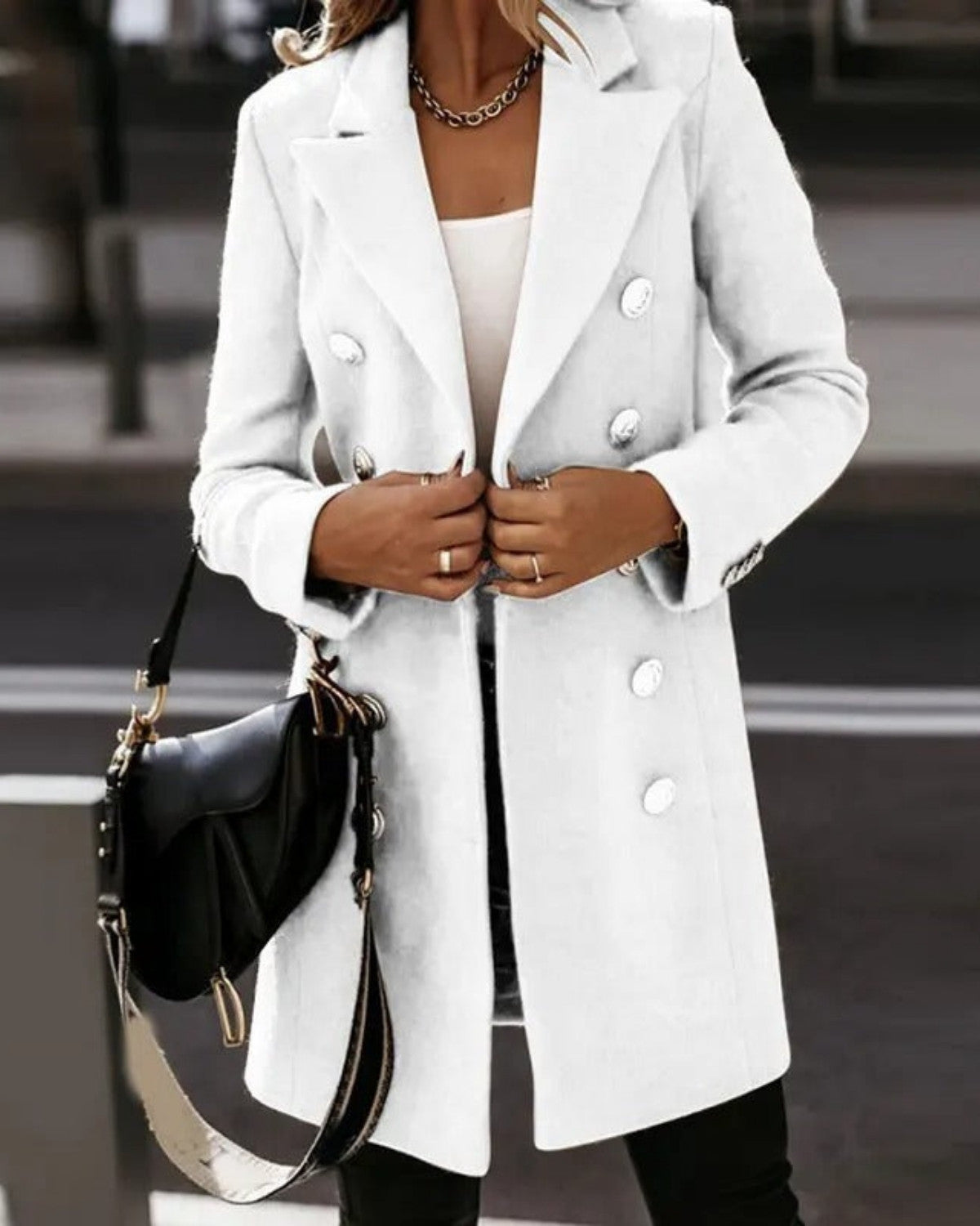 Blazer met dubbele knopen en slanke pasvorm – Dames