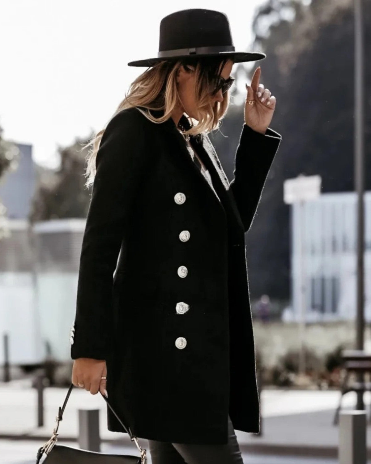 Blazer met dubbele knopen en slanke pasvorm – Dames