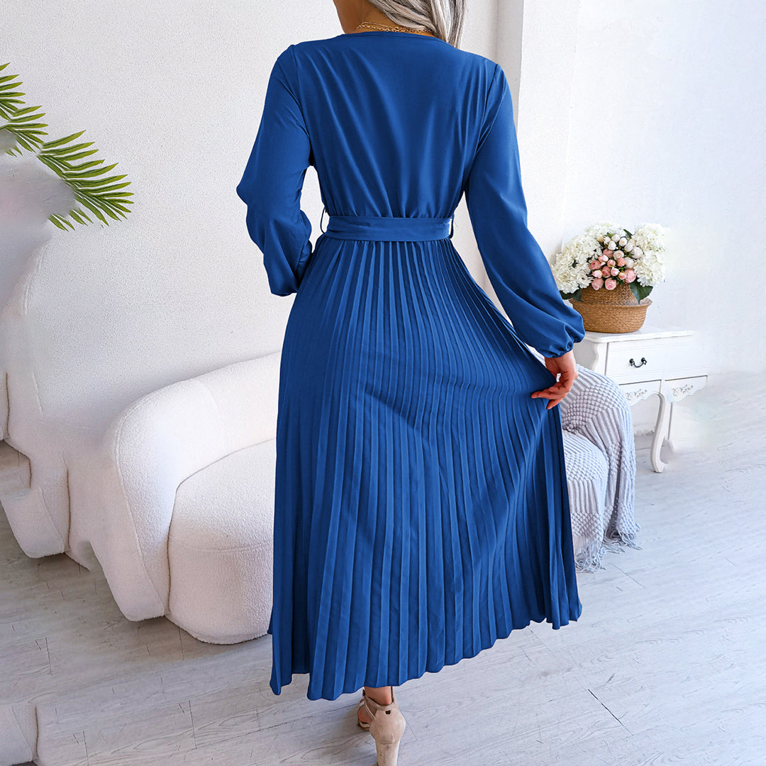 Elegante geplooide jurk met flatterende pasvorm – Dames