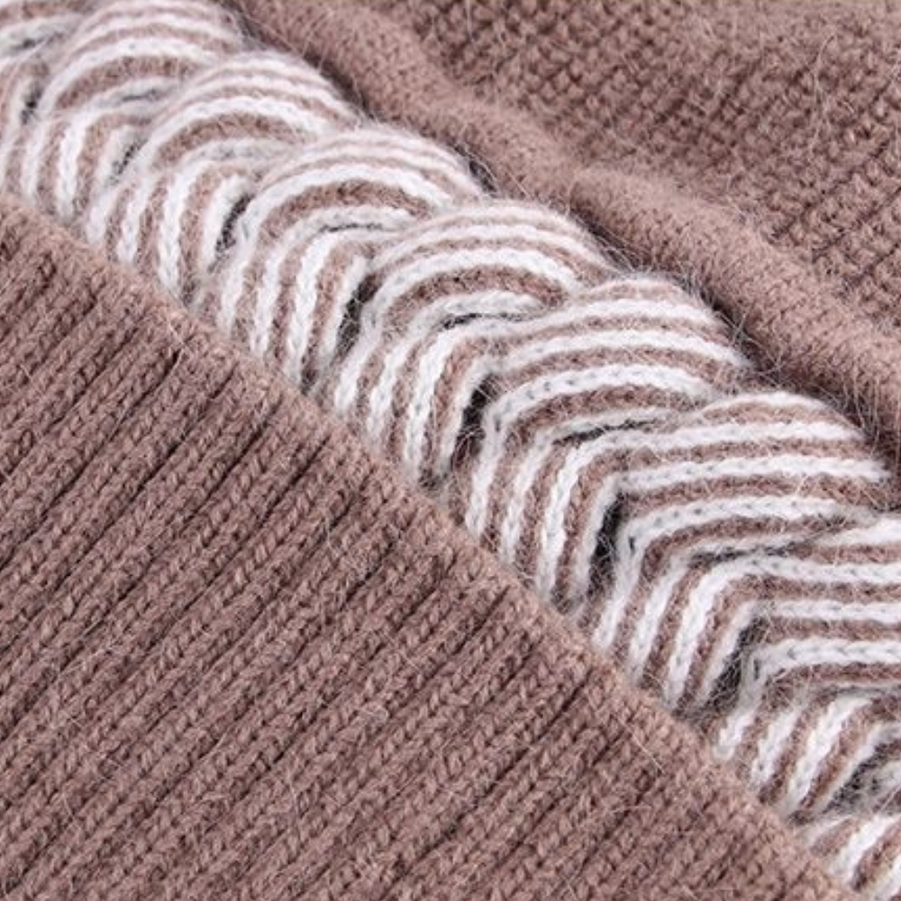 Warme muts en sjaal set van nertsfleece – Dames