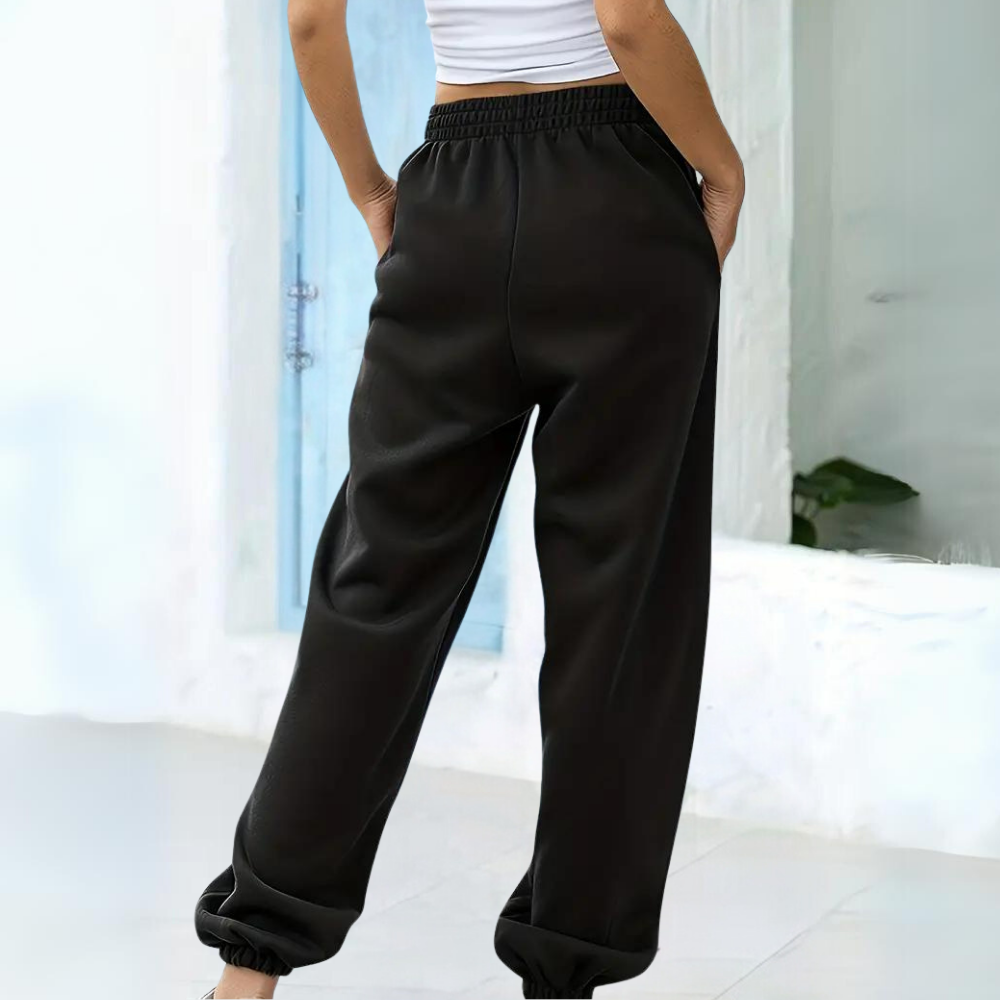 Comfortabele casual joggingbroek met hoge taille – Dames