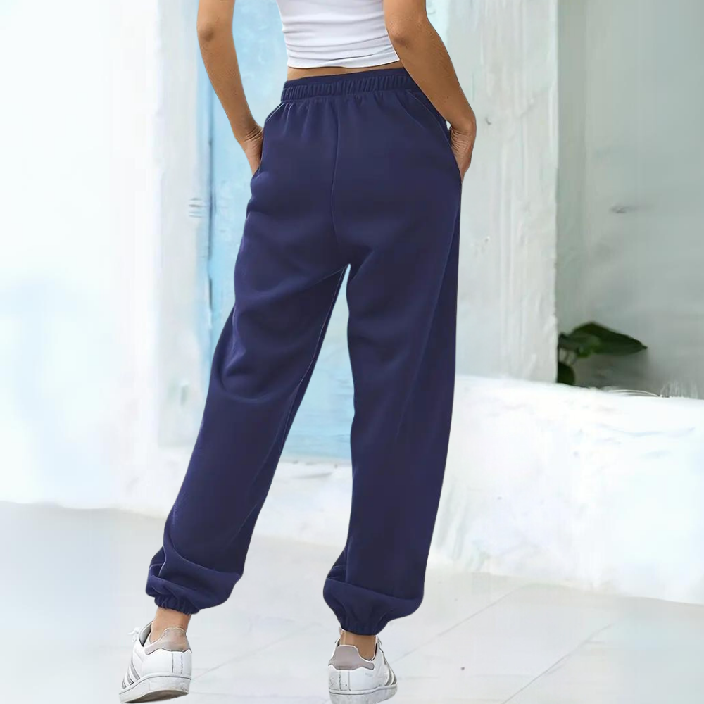 Comfortabele casual joggingbroek met hoge taille – Dames