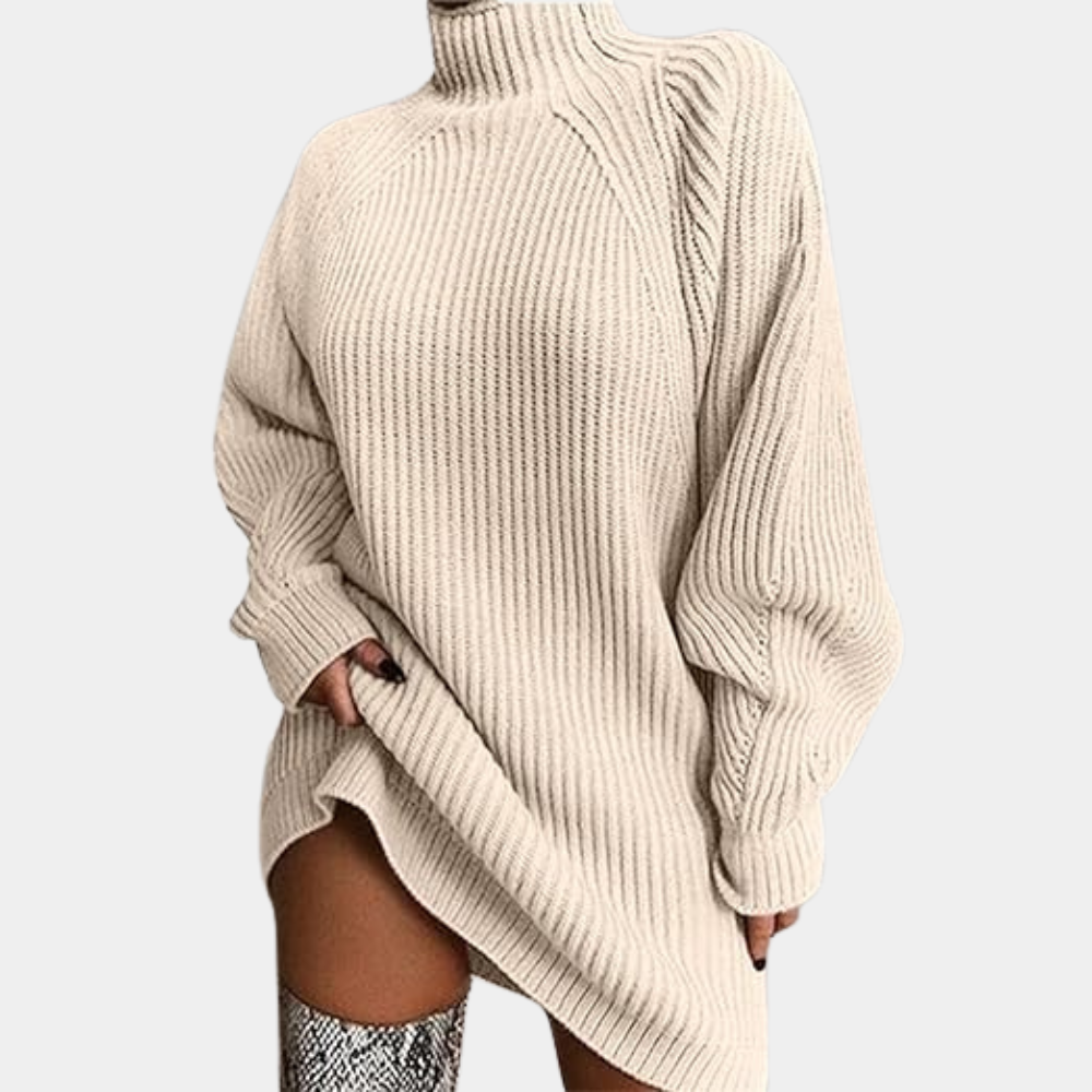 Gebreide oversized coltrui met voering – Dames