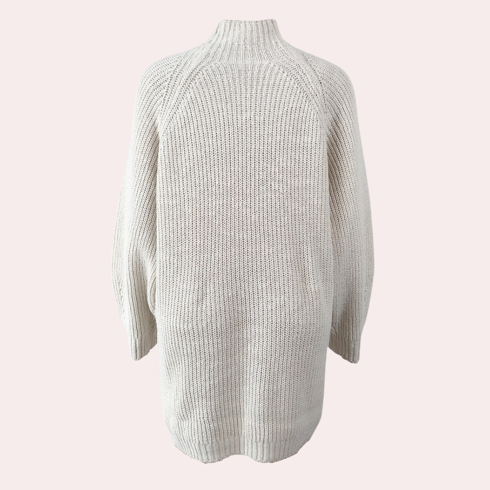 Gebreide oversized coltrui met voering – Dames