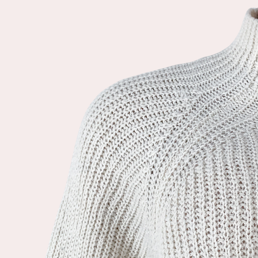 Gebreide oversized coltrui met voering – Dames