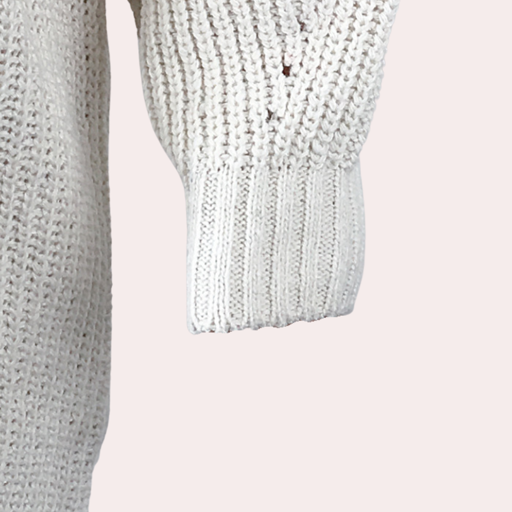 Gebreide oversized coltrui met voering – Dames