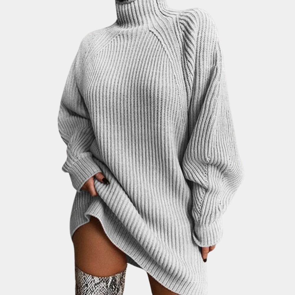 Gebreide oversized coltrui met voering – Dames