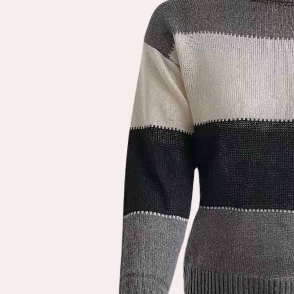 Comfortabele gestreepte trui met wijde pasvorm – Dames