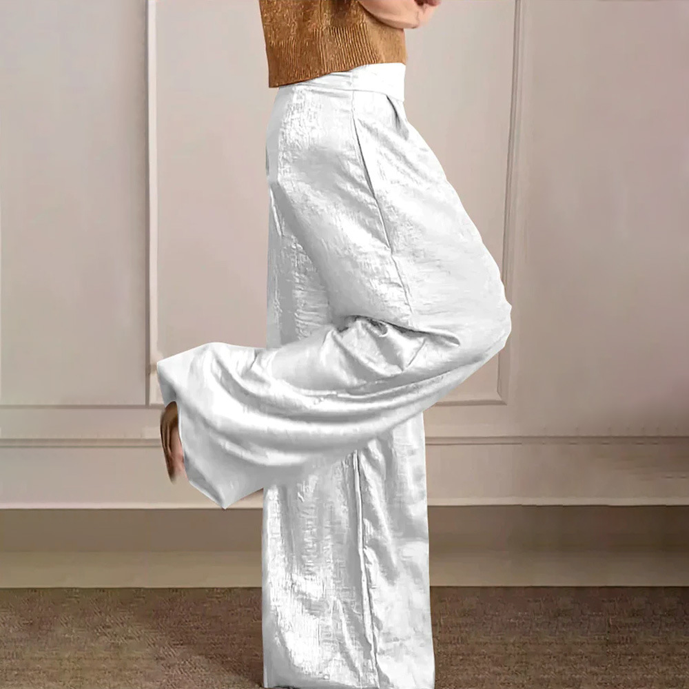 Elegante wijde broek met slanke pasvorm – Dames