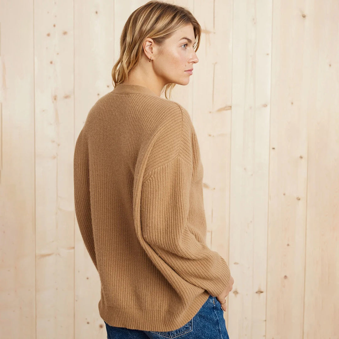 Oversized cocoon vest van zacht stof voor de herfst – Dames