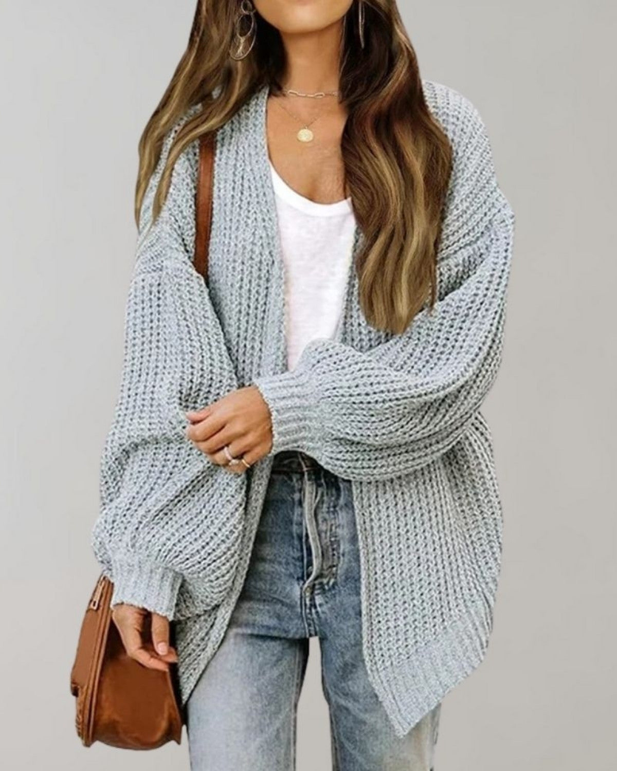 Casual gebreid damesvest met relaxte pasvorm – Dames