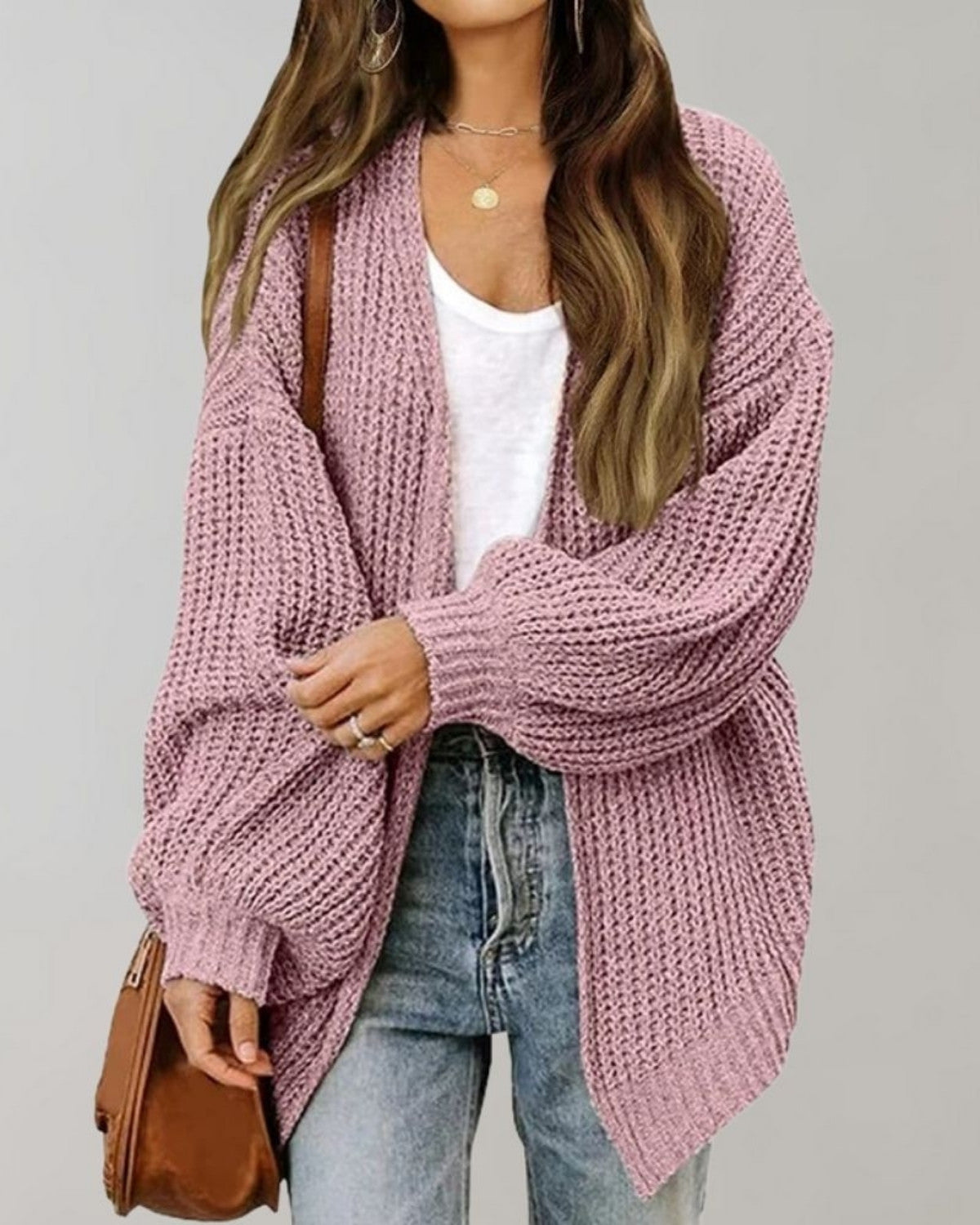 Casual gebreid damesvest met relaxte pasvorm – Dames