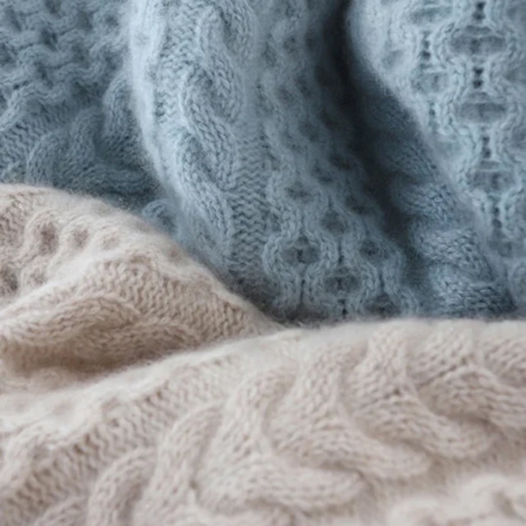 Comfortabele coltrui van wol met elegante details – Dames