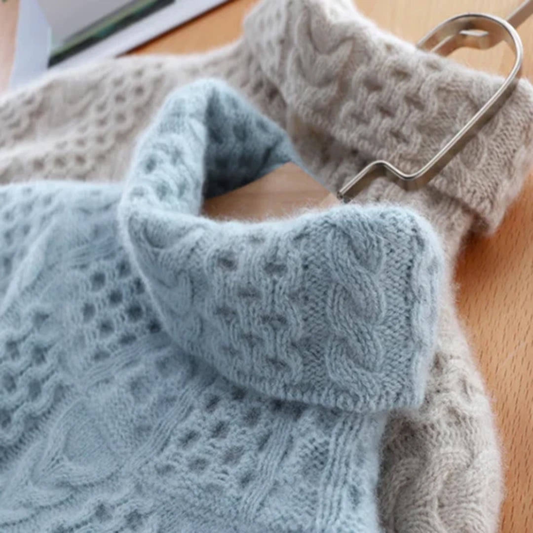 Comfortabele coltrui van wol met elegante details – Dames